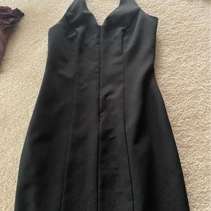 Sparkle black mini halter dress